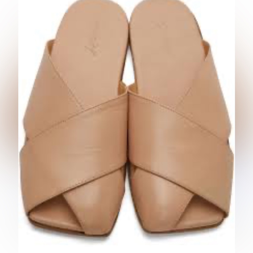 NEW Marsell Spatola Tan Calf leather cross cross sandals Italy women size 38.5